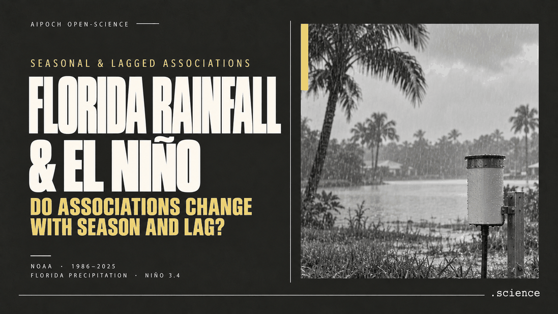 Florida precipitation and Niño 3.4 seasonal association