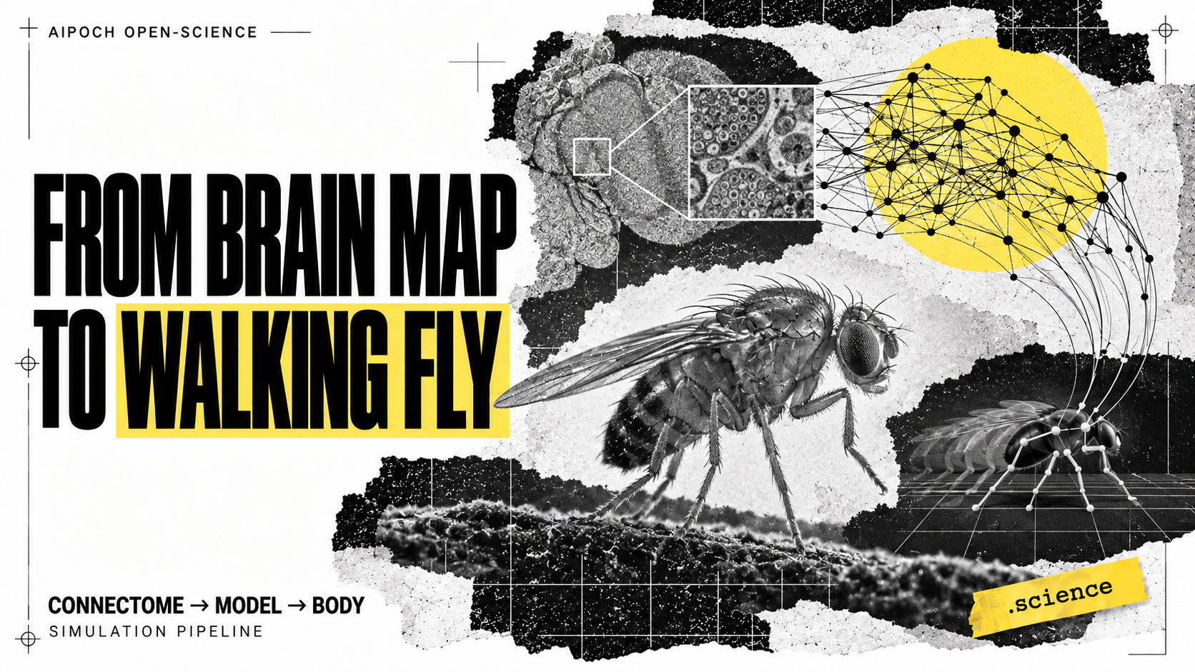 From brain map to walking fly