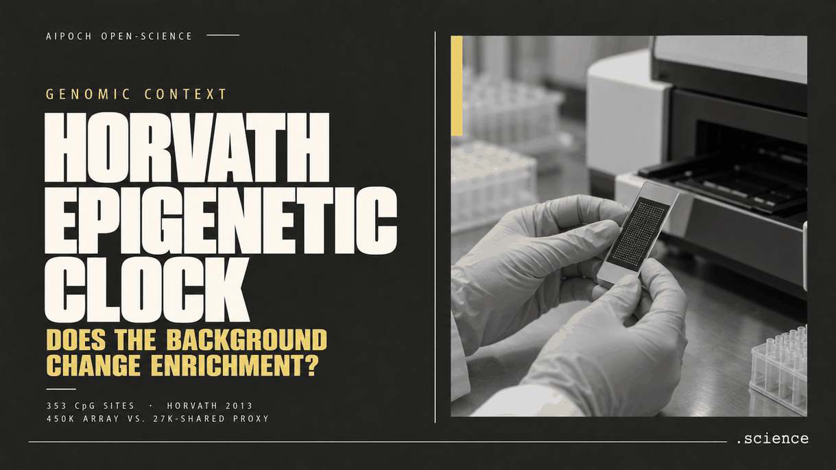 Genomic context of the Horvath epigenetic clock