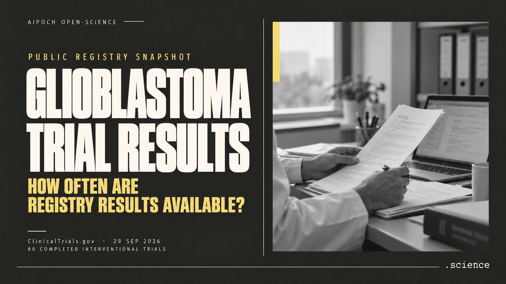 Registry-results availability in completed glioblastoma trials