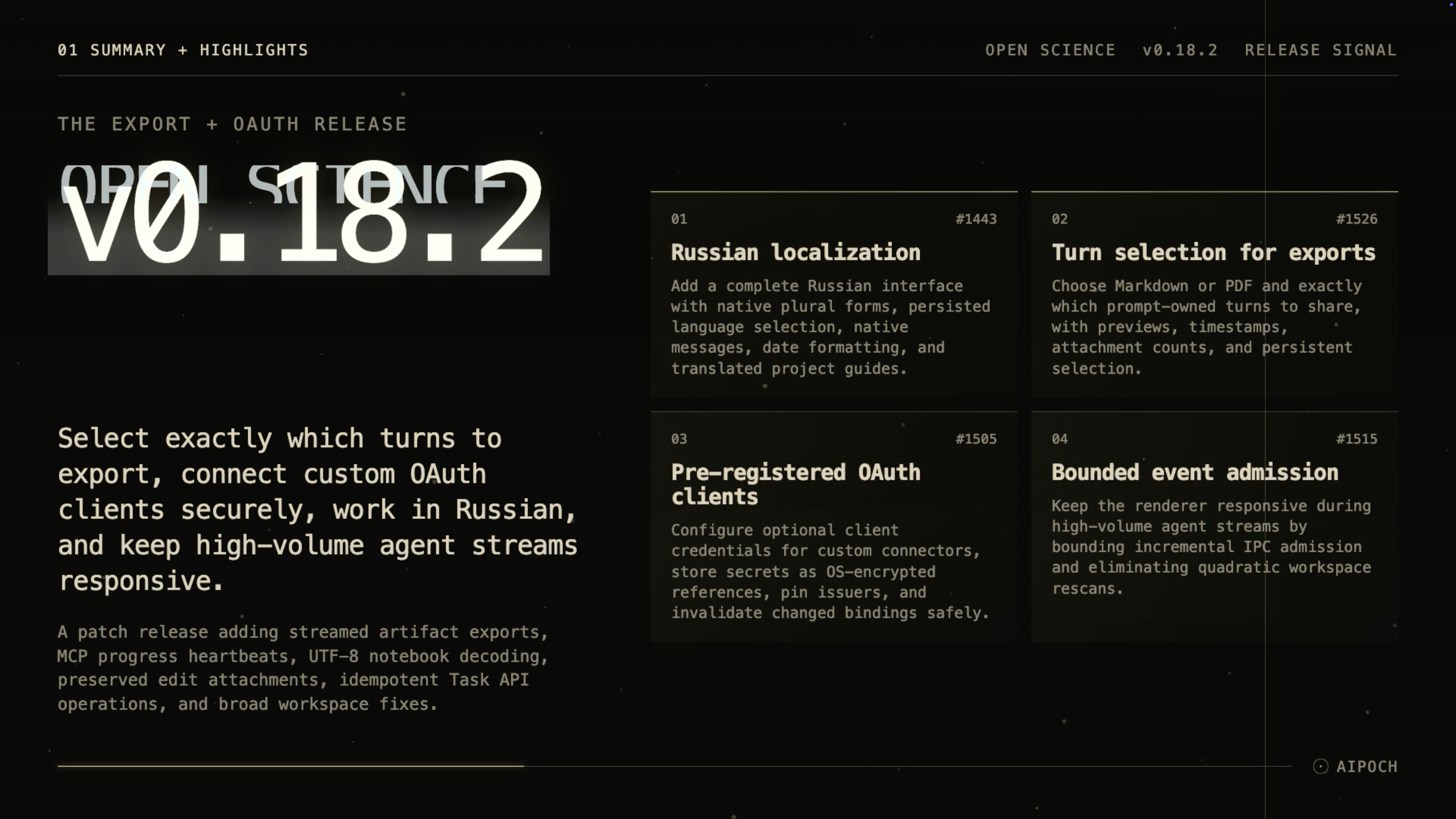 Watch: Open Science v0.18.2