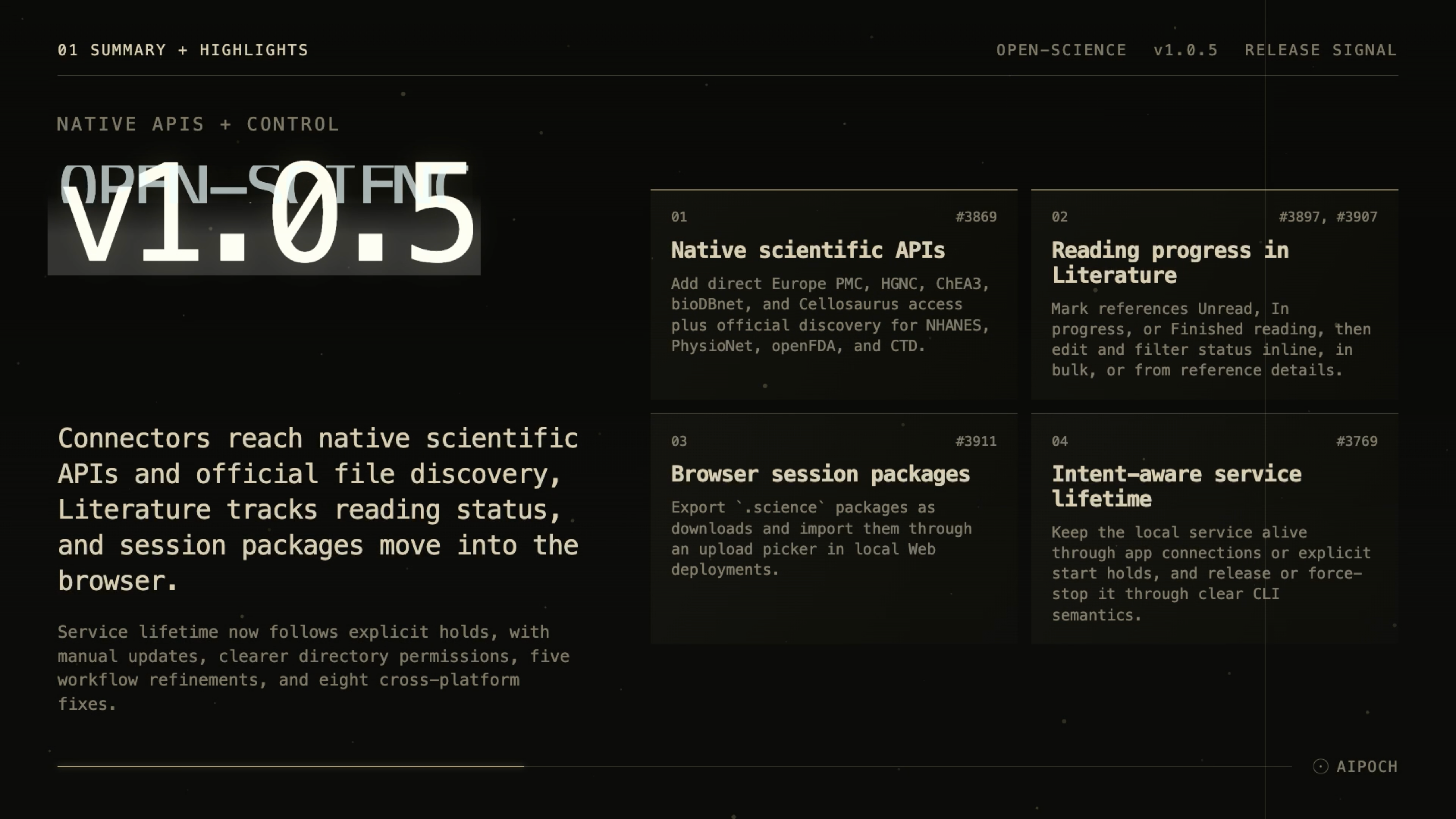 Watch: AIPOCH Open-Science v1.0.5